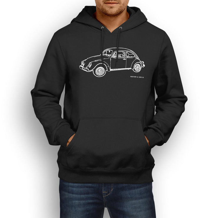 JL illustration for a Volkswagen 1974 Beetle Motorcar fan Hoodie