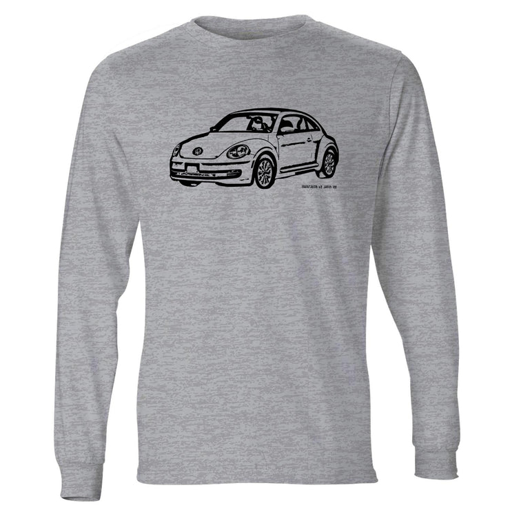 JL illustration for a Volkswagen Beetle 2012 Motorcar fan LS-Tshirt