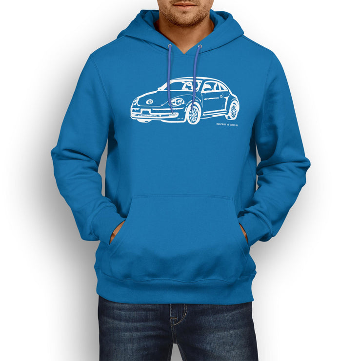 JL illustration for a Volkswagen Beetle 2012 Motorcar fan Hoodie