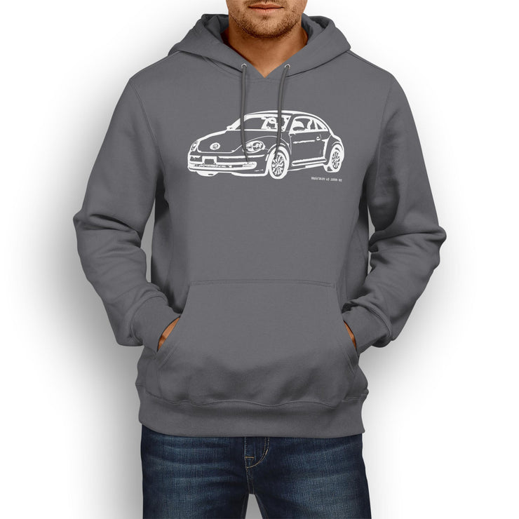 JL illustration for a Volkswagen Beetle 2012 Motorcar fan Hoodie