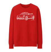 JL illustration for a Volkswagen Beetle Cabriolet Motorcar fan Jumper