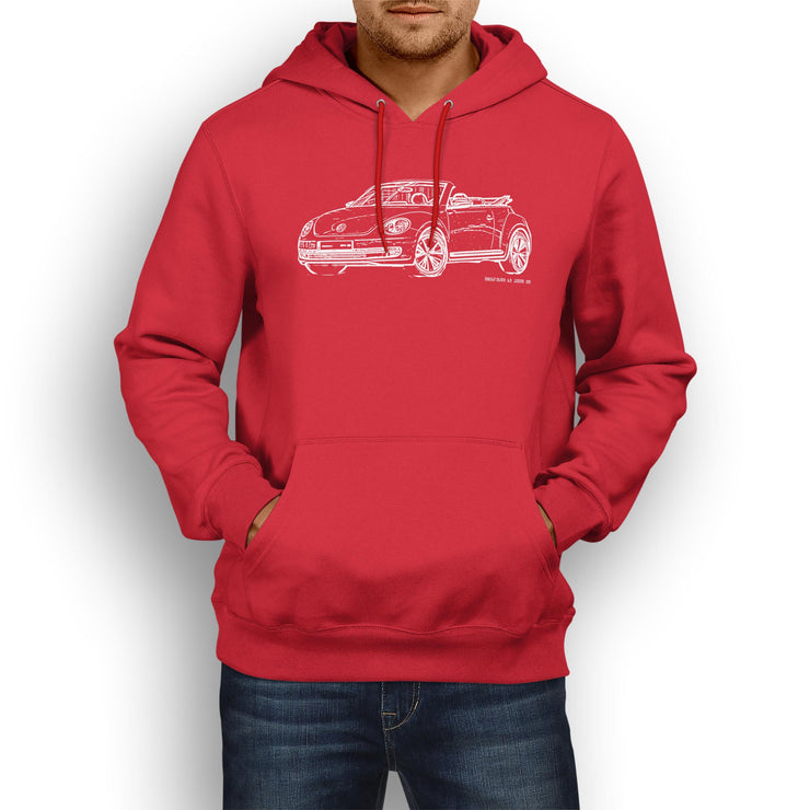 JL illustration for a Volkswagen Beetle Cabriolet Motorcar fan Hoodie
