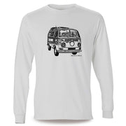 JL illustration for a Volkswagen Campervan 1968 fan LS-Tshirt