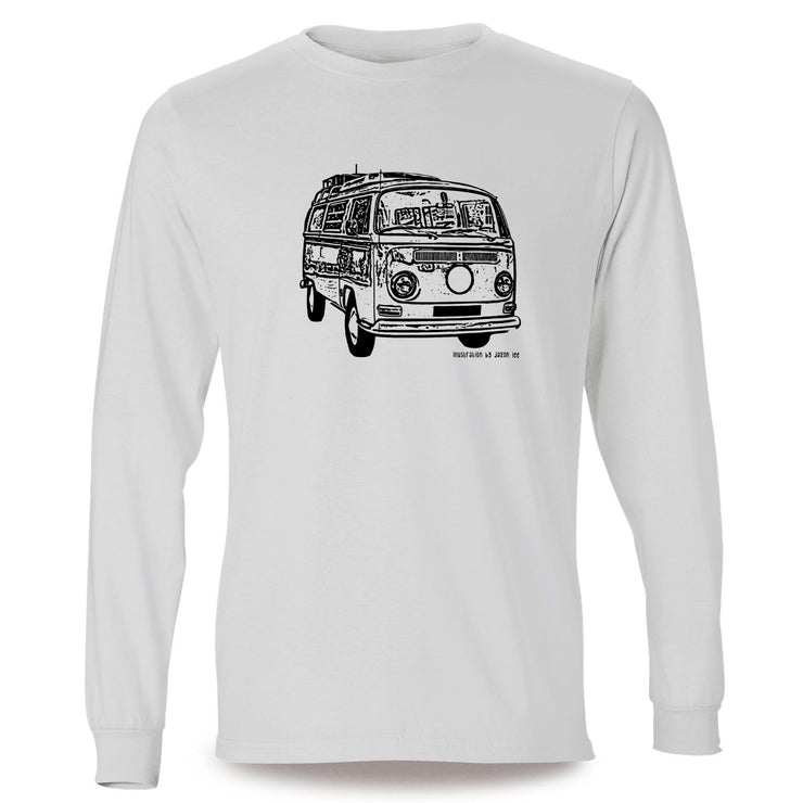 JL illustration for a Volkswagen Campervan 1968 fan LS-Tshirt