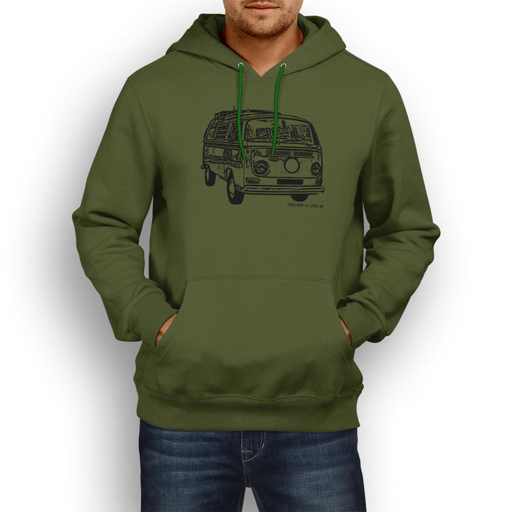 JL illustration for a Volkswagen Campervan 1968 fan Hoodie