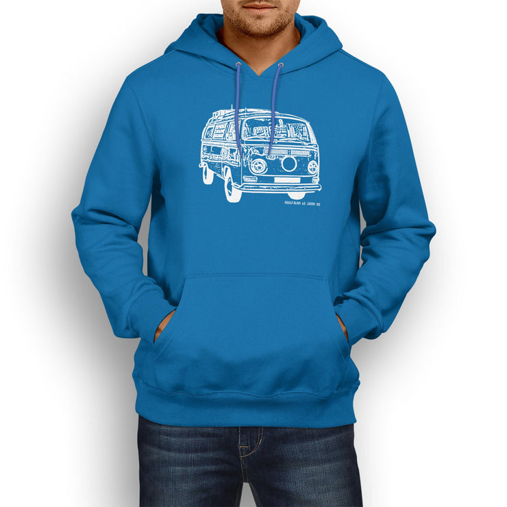 JL illustration for a Volkswagen Campervan 1968 fan Hoodie