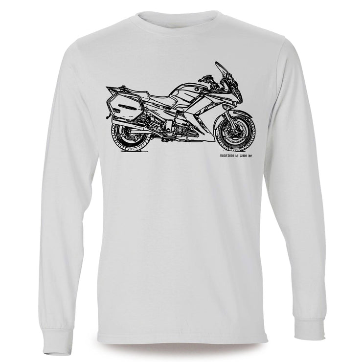 JL Illustration For A Yamaha FJR1300 2012 Motorbike Fan LS-Tshirt