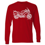 JL Illustration For A Yamaha FJR1300 2012 Motorbike Fan LS-Tshirt