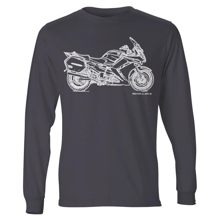 JL Illustration For A Yamaha FJR1300 2012 Motorbike Fan LS-Tshirt