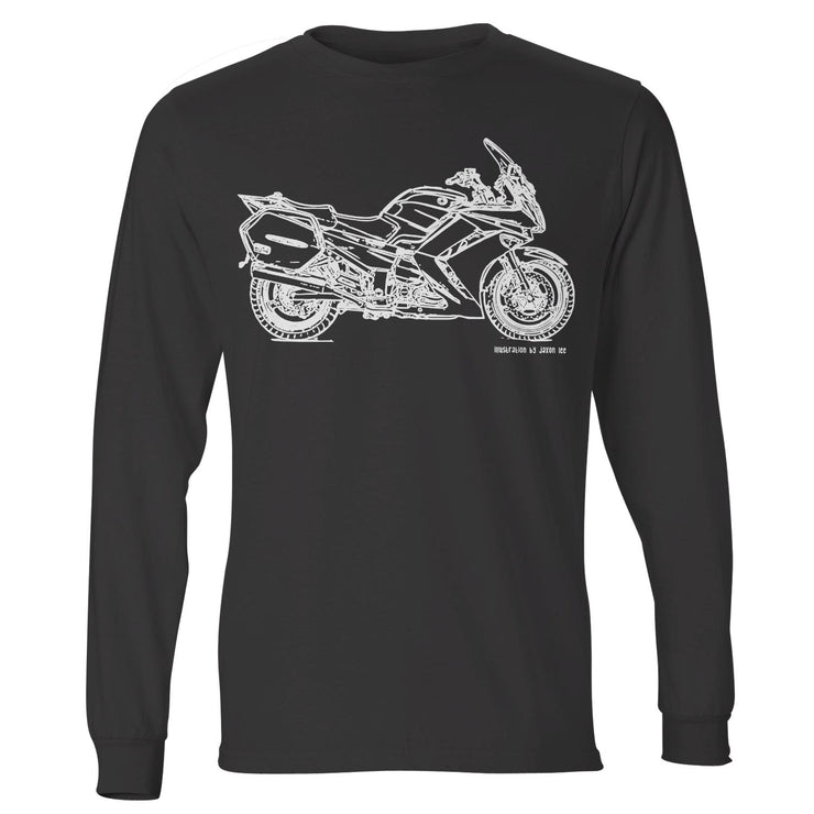 JL Illustration For A Yamaha FJR1300 2012 Motorbike Fan LS-Tshirt