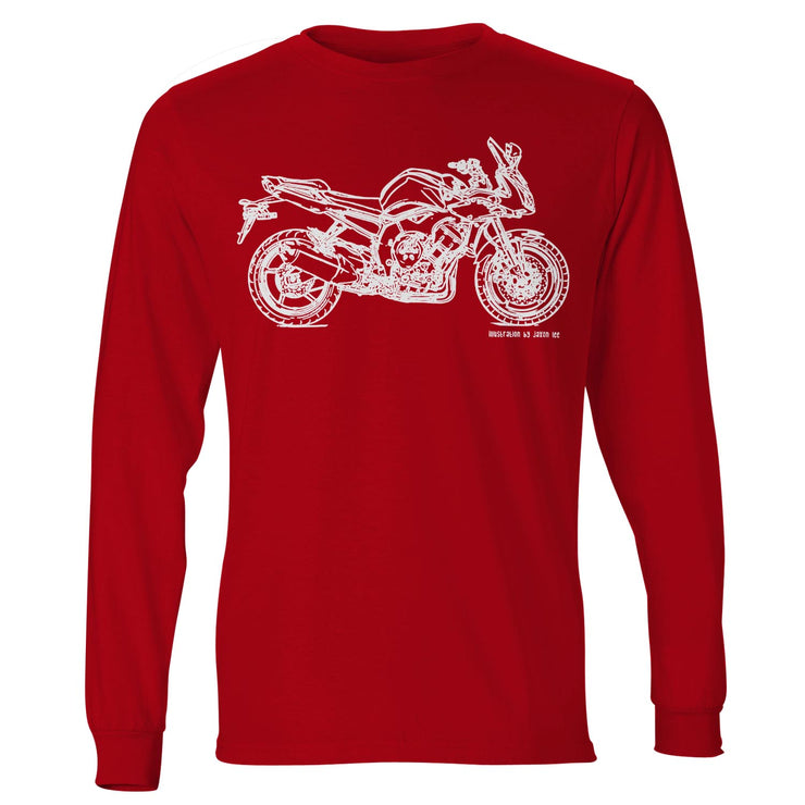 JL Illustration For A Yamaha FZ1 2013 Motorbike Fan LS-Tshirt