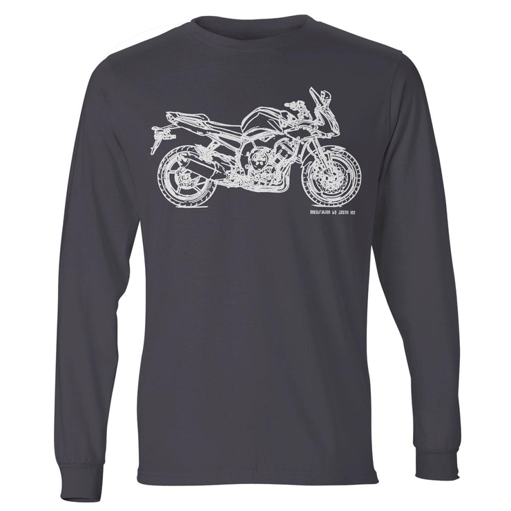 JL Illustration For A Yamaha FZ1 2013 Motorbike Fan LS-Tshirt