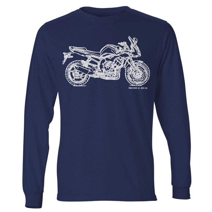 JL Illustration For A Yamaha FZ1 2013 Motorbike Fan LS-Tshirt