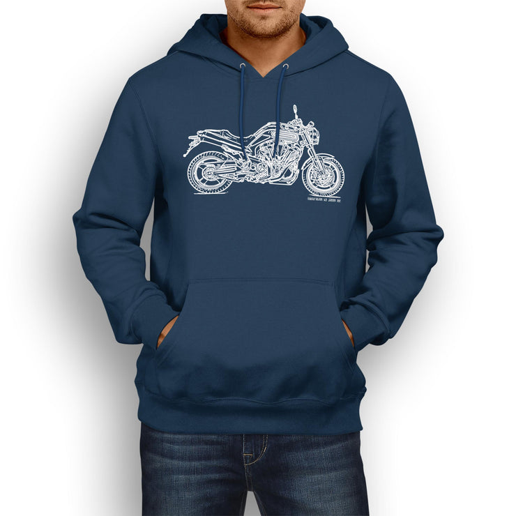 JL Illustration For A Yamaha MT-01 Motorbike Fan Hoodie