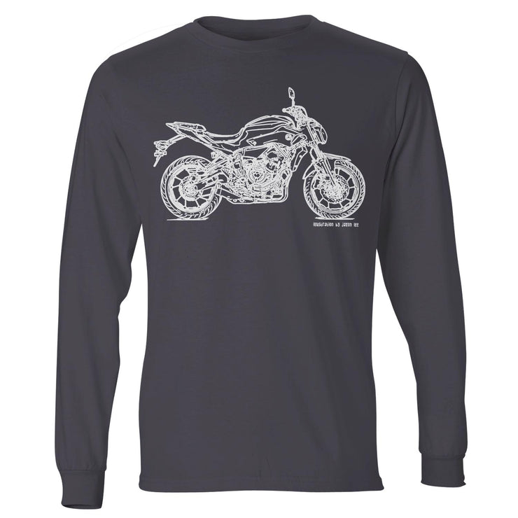 JL Illustration For A Yamaha MT07 Motorbike Fan LS-Tshirt