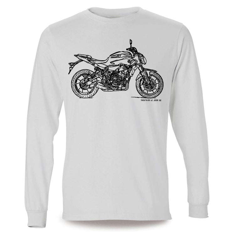 JL Illustration For A Yamaha MT07 2016 Motorbike Fan LS-Tshirt