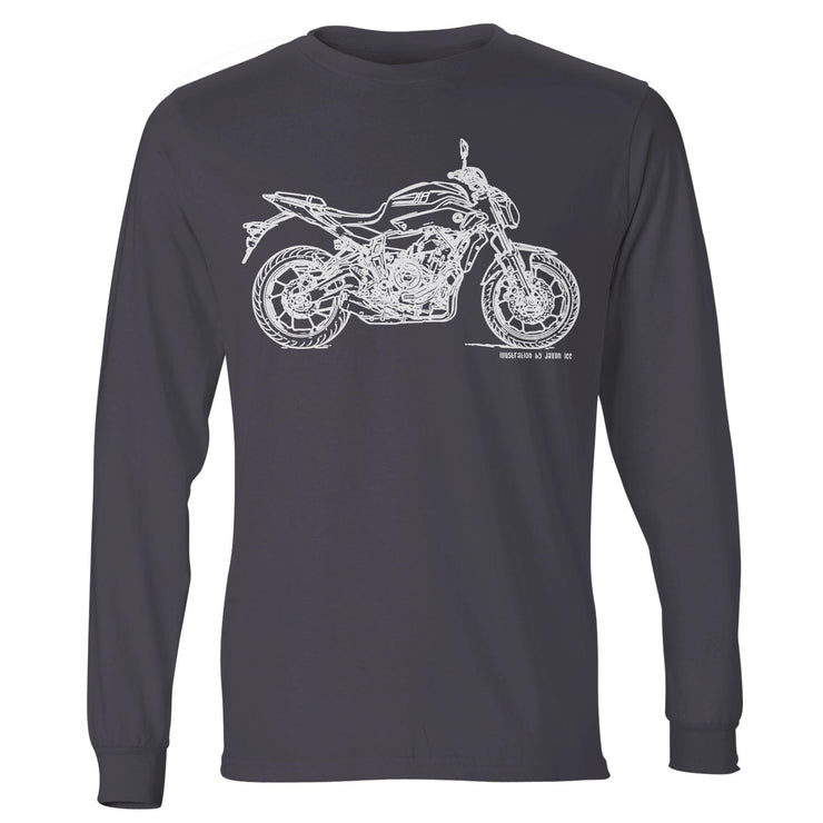 JL Illustration For A Yamaha MT07 2016 Motorbike Fan LS-Tshirt