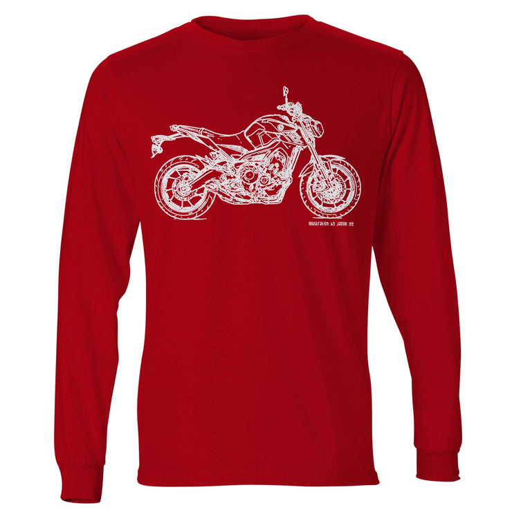 JL Illustration For A Yamaha MT09 Motorbike Fan LS-Tshirt