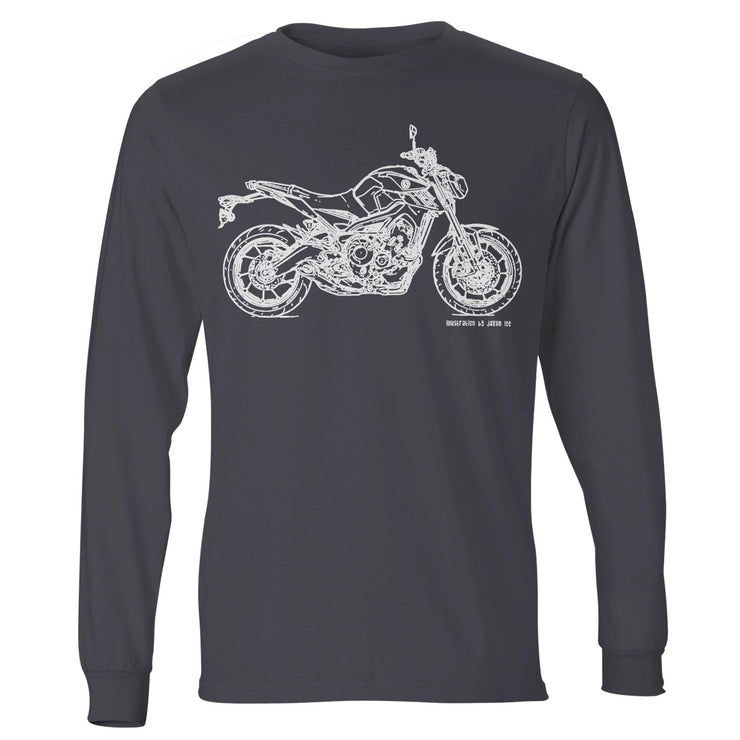 JL Illustration For A Yamaha MT09 Motorbike Fan LS-Tshirt