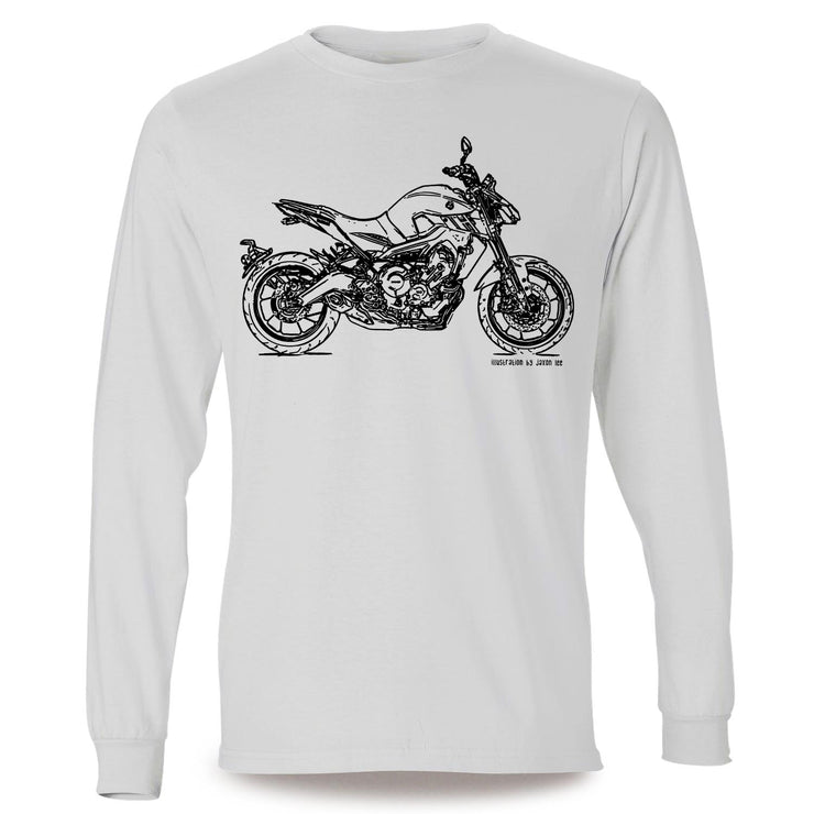 JL Illustration For A Yamaha MT09 2017 Motorbike Fan LS-Tshirt
