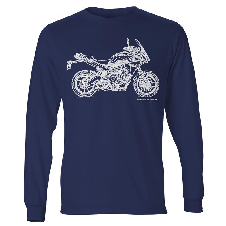 JL Illustration For A Yamaha MT09 Tracer Motorbike Fan LS-Tshirt