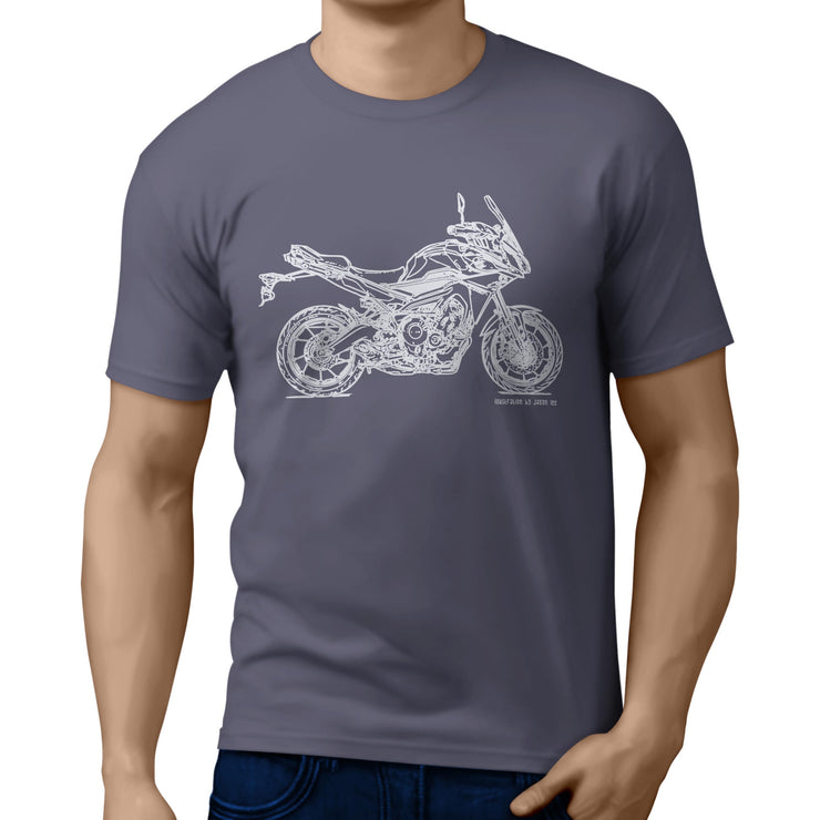 JL Illustration For A Yamaha MT09 Tracer Motorbike Fan T-shirt