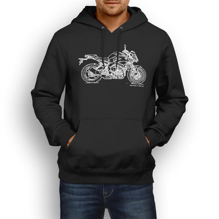 JL Illustration For A Yamaha MT10 Motorbike Fan Hoodie