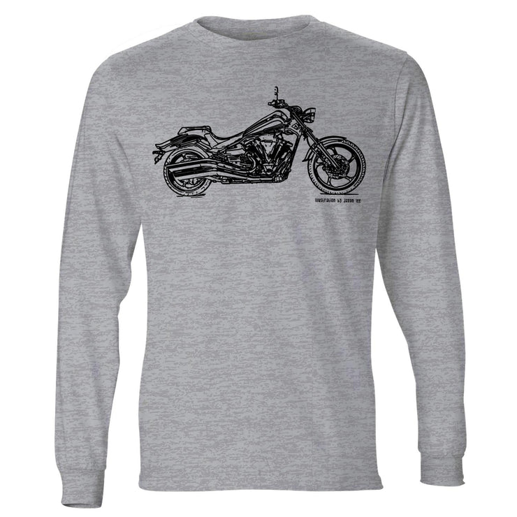 JL Illustration For A Yamaha Midnight Star Motorbike Fan LS-Tshirt