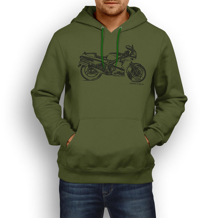 JL Illustration For A Yamaha RD500 YPVS LC Motorbike Fan Hoodie