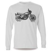 JL Illustration For A Yamaha SR400 2017 Motorbike Fan LS-Tshirt