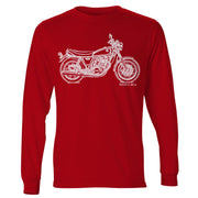 JL Illustration For A Yamaha SR400 2017 Motorbike Fan LS-Tshirt