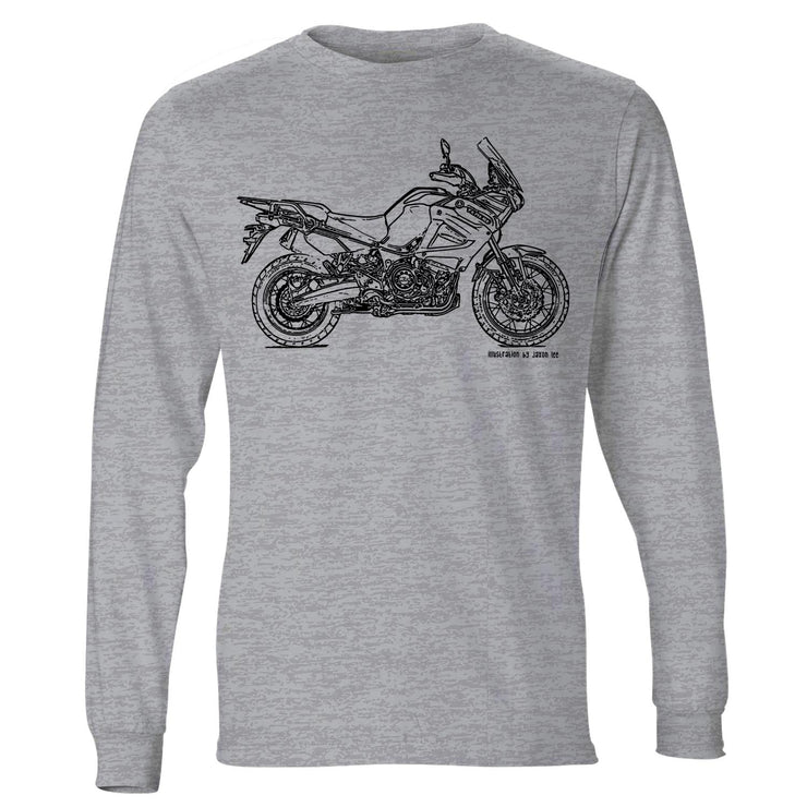JL Illustration For A Yamaha Super-Tenere ES 2017 Motorbike Fan LS-Tshirt