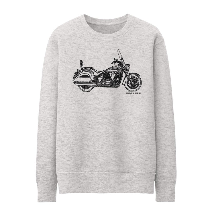 JL Illustration For A Yamaha V-Star 1300 Tourer 2017 Motorbike Fan Jumper