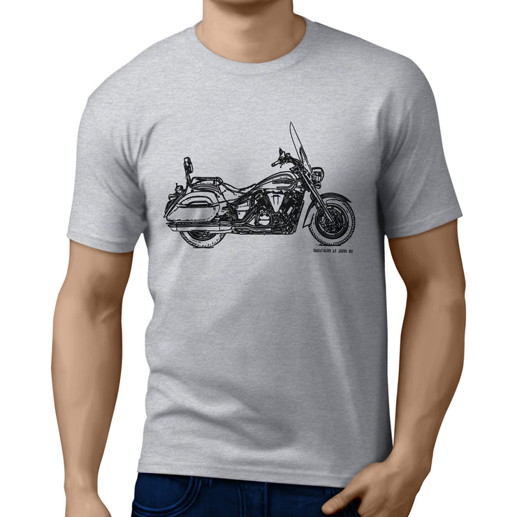 JL Illustration For A Yamaha V-Star 1300 Tourer 2017 Motorbike Fan T-shirt