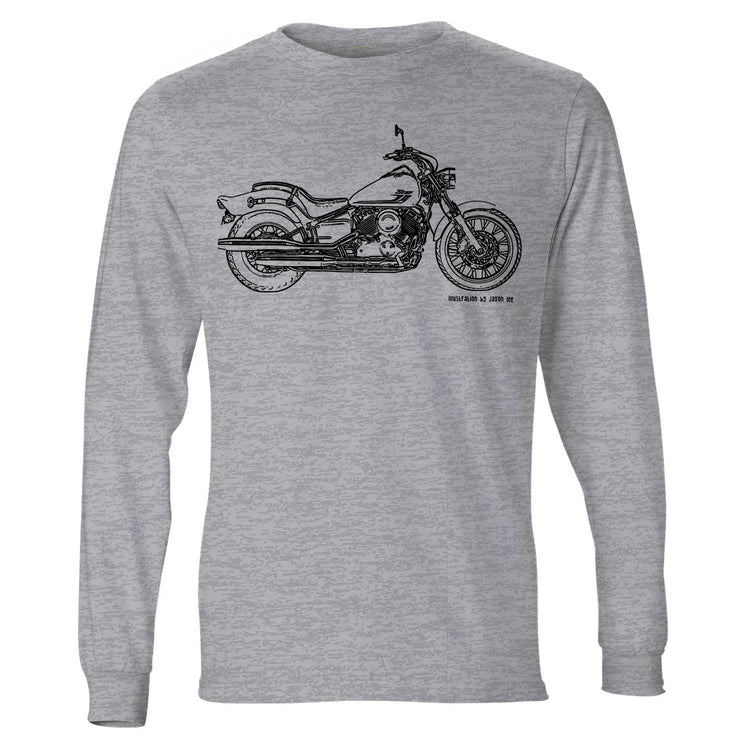 JL Illustration For A Yamaha V-Star 650 Custom 2017 Motorbike Fan LS-Tshirt