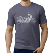 JL Illustration For A Yamaha V-Star 650 Custom 2017 Motorbike Fan T-shirt