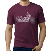 JL Illustration For A Yamaha V-Star 650 Custom 2017 Motorbike Fan T-shirt