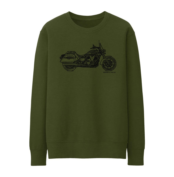 JL Illustration For A Yamaha V-Star 950 Tourer 2017 Motorbike Fan Jumper