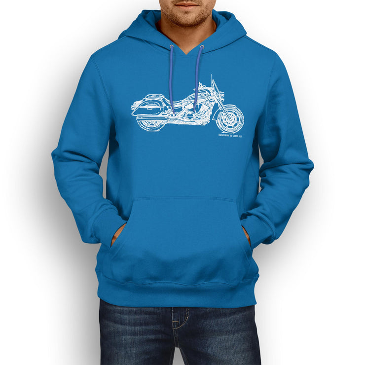 JL Illustration For A Yamaha V-Star 950 Tourer 2017 Motorbike Fan Hoodie