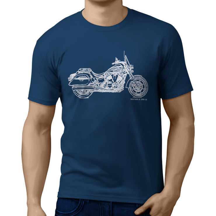 JL Illustration For A Yamaha V-Star 950 Tourer 2017 Motorbike Fan T-shirt