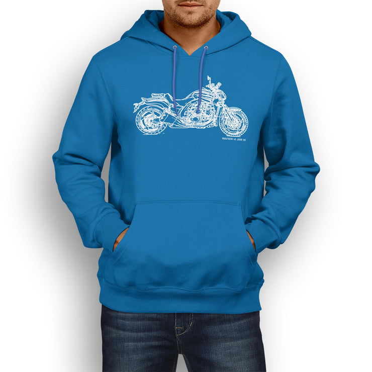 JL Illustration For A Yamaha VMAX 2015 Motorbike Fan Hoodie