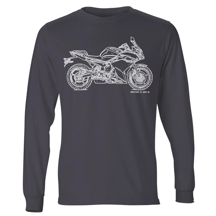 JL Illustration For A Yamaha XJ6 Diversion 2016 Motorbike Fan LS-Tshirt