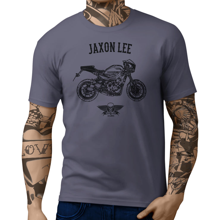 Jaxon Lee Illustration For A Yamaha XSR900 Abarth Motorbike Fan T-shirt