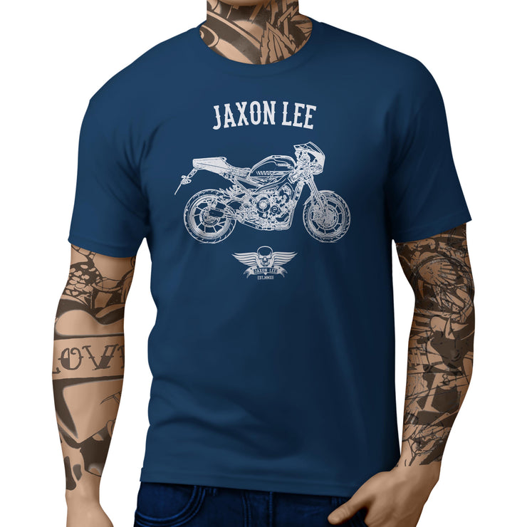 Jaxon Lee Illustration For A Yamaha XSR900 Abarth Motorbike Fan T-shirt