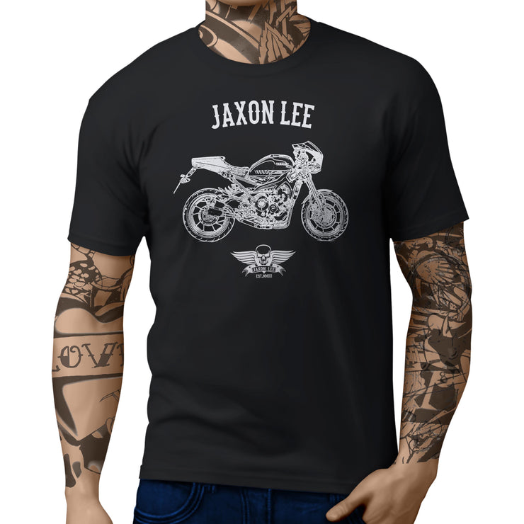 Jaxon Lee Illustration For A Yamaha XSR900 Abarth Motorbike Fan T-shirt