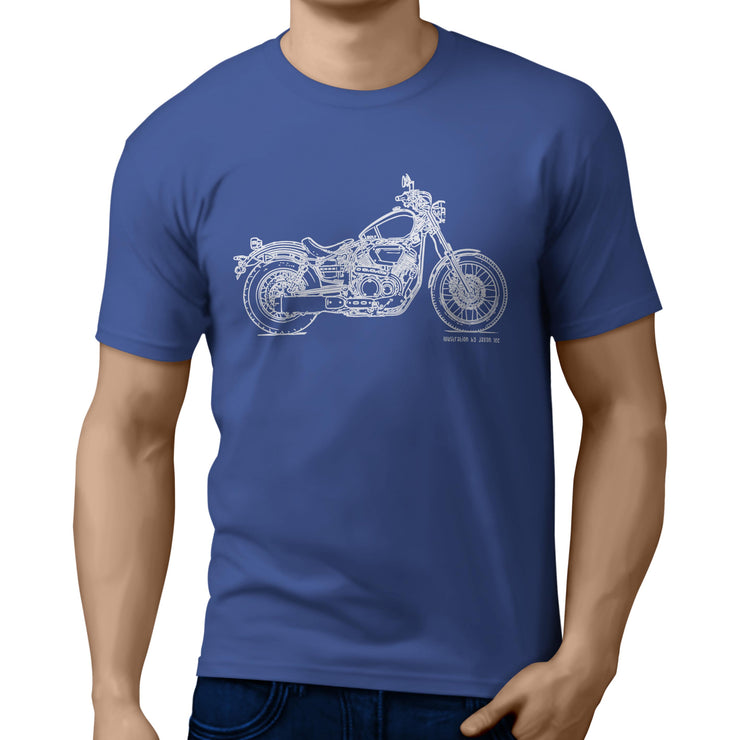 JL Illustration For A Yamaha XV950 Motorbike Fan T-shirt