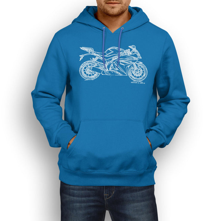 JL Illustration For A Yamaha YZF-R125 2016 Motorbike Fan Hoodie