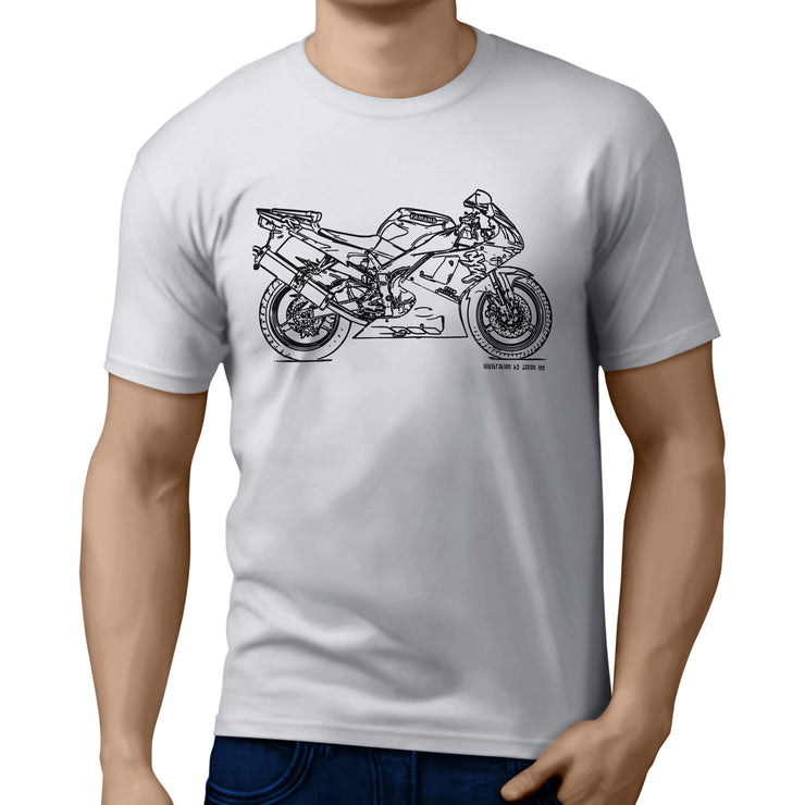 JL Illustration For A Yamaha YZF-R1 2001 Motorbike Fan T-shirt