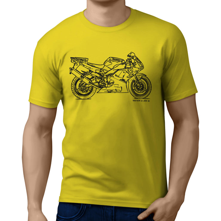 JL Illustration For A Yamaha YZF-R1 2001 Motorbike Fan T-shirt