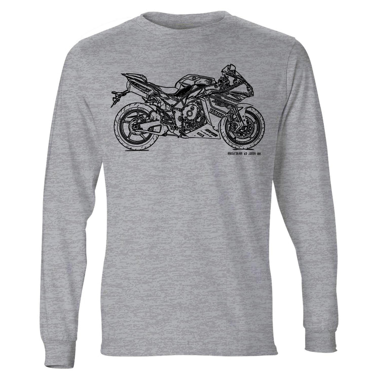 JL Illustration For A Yamaha YZF-R1 2013 Motorbike Fan LS-Tshirt